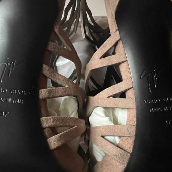 GIUSEPPE ZANOTTI COLINE 110 NIB Cage Suede Sandals Size 37 (Orig. $1195) - Picture 6 of 12